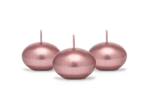 Metál rose gold úszógyertya