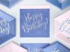 Kék-ezüst happy birthday szalvéta 20 db