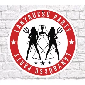 Lánybúcsú party sebességkorlátozó tábla