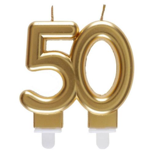 Arany 50 szülinapi számos gyertya