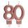 Rose gold 80 szülinapi számos gyertya