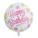 Arany és pink pöttyös szülinapi fólia lufi