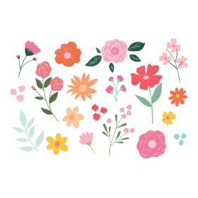 Színes virágok tetoválás