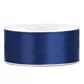 Sötétkék szatén szalag 25 mm