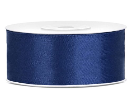 Sötétkék szatén szalag 25 mm