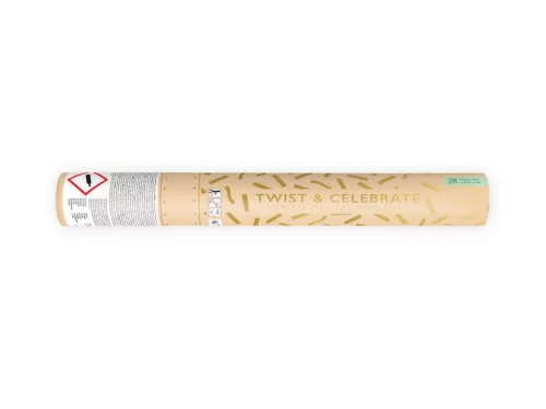 Pezsgő arany papíros konfetti ágyú 40 cm