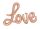 Rose gold love függeszthető levegős lufi