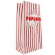 Piros csíkos popcorn tasak 10 db