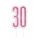 Pink csillámos 30 szülinapi számos tortagyertya