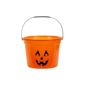 Narancssárga tök figurás halloween vödör