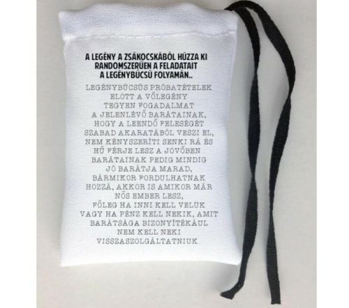Legénybúcsú feladatok zsákbamacska